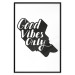 Wall Poster Positive Vibrations - solid background and black and white English texts 114791 additionalThumb 18