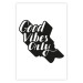 Wall Poster Positive Vibrations - solid background and black and white English texts 114791