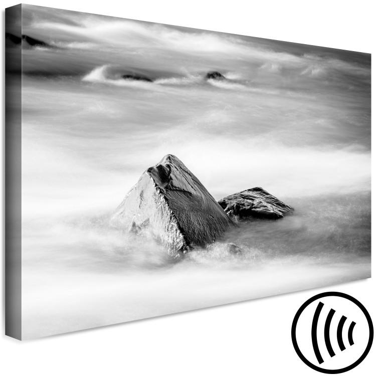 Canvas Rocky Seashore (1-part) - Black and White Coastal Landscape 114891 additionalImage 6