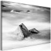 Canvas Rocky Seashore (1-part) - Black and White Coastal Landscape 114891 additionalThumb 2