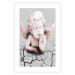 Wall Poster Angel - light pink figurine of a boy leaning on gray cracked earth 116791 additionalThumb 15