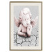 Wall Poster Angel - light pink figurine of a boy leaning on gray cracked earth 116791 additionalThumb 24