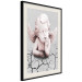 Wall Poster Angel - light pink figurine of a boy leaning on gray cracked earth 116791 additionalThumb 3