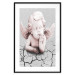 Wall Poster Angel - light pink figurine of a boy leaning on gray cracked earth 116791 additionalThumb 26