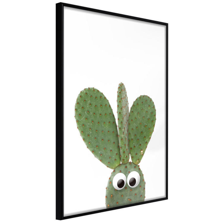 Poster Eared Cactus - funny green plant with eyes on a solid background 116891 additionalImage 12