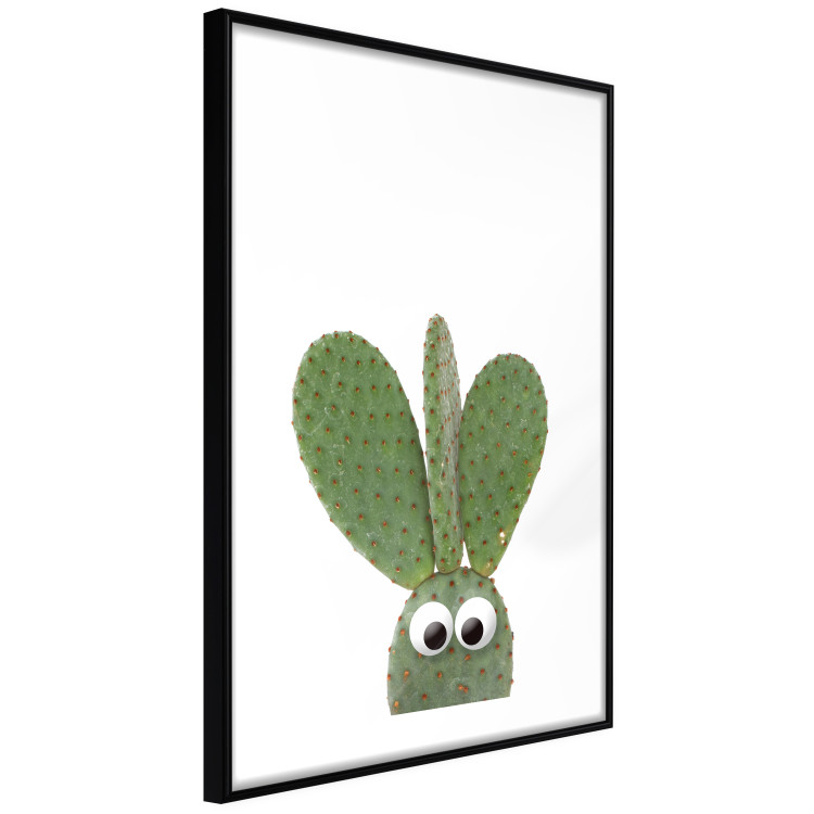 Poster Eared Cactus - funny green plant with eyes on a solid background 116891 additionalImage 11