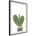 Poster Eared Cactus - funny green plant with eyes on a solid background 116891 additionalThumb 4