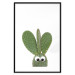 Poster Eared Cactus - funny green plant with eyes on a solid background 116891 additionalThumb 17