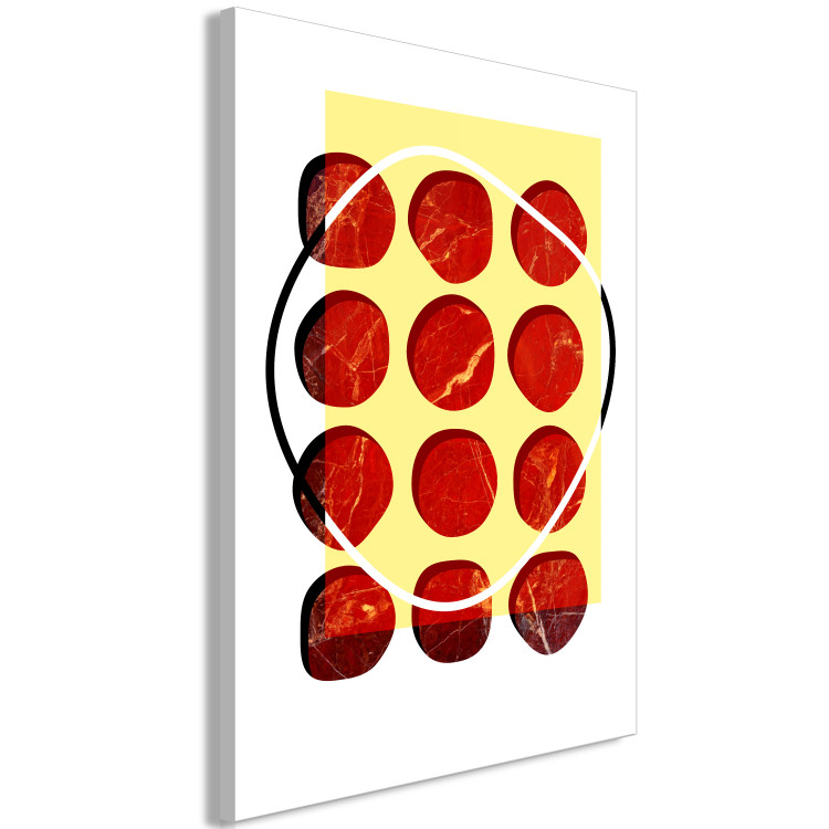 Canvas Art Print Abstract shapes - twelve circles on a geometric background 117391 additionalImage 2