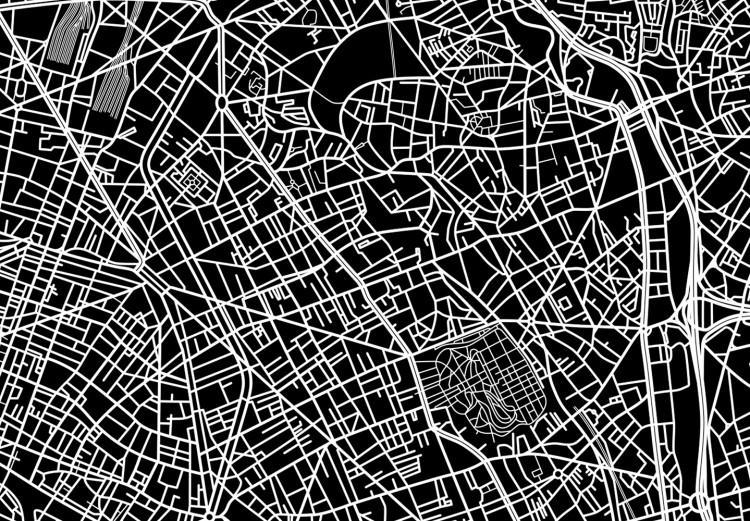 Canvas Dark Map of Paris (1 Part) Vertical 118091 additionalImage 5