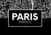 Canvas Dark Map of Paris (1 Part) Vertical 118091 additionalThumb 4