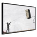 Wall Poster Flying Fridge - Banksy-style graffiti with a boy against a brick background 118791 additionalThumb 10