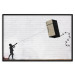 Wall Poster Flying Fridge - Banksy-style graffiti with a boy against a brick background 118791 additionalThumb 18