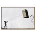 Wall Poster Flying Fridge - Banksy-style graffiti with a boy against a brick background 118791 additionalThumb 20