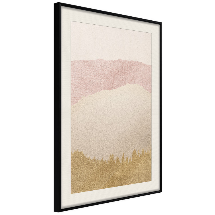 Poster Structural Sandstone - abstraction with a touch of gold in Japanese style 119191 additionalImage 3