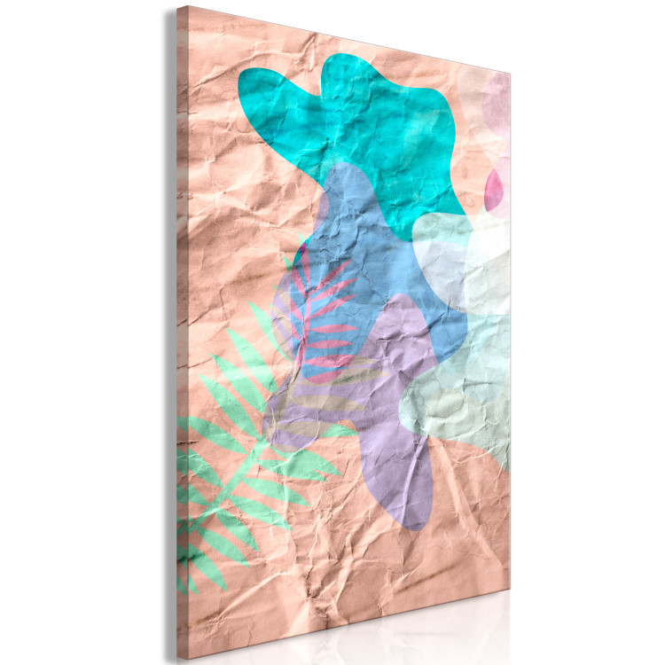 Canvas Print Regained memory - pastel stains on the background of crumpled paper 122291 additionalImage 2