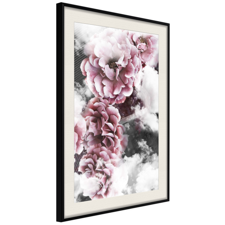 Wall Poster Subtlety - pink flowers amidst clouds against the backdrop of city architecture 122791 additionalImage 3