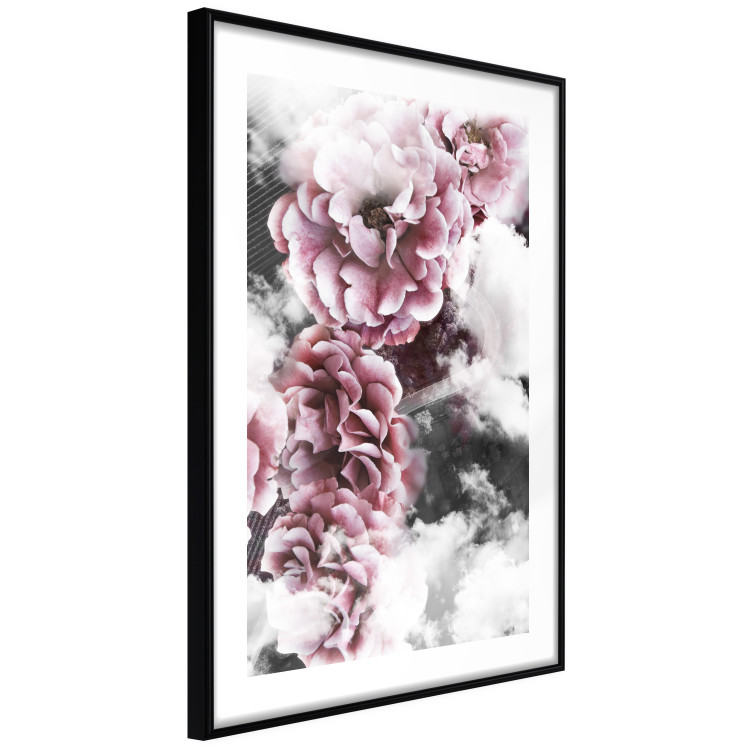 Wall Poster Subtlety - pink flowers amidst clouds against the backdrop of city architecture 122791 additionalImage 13