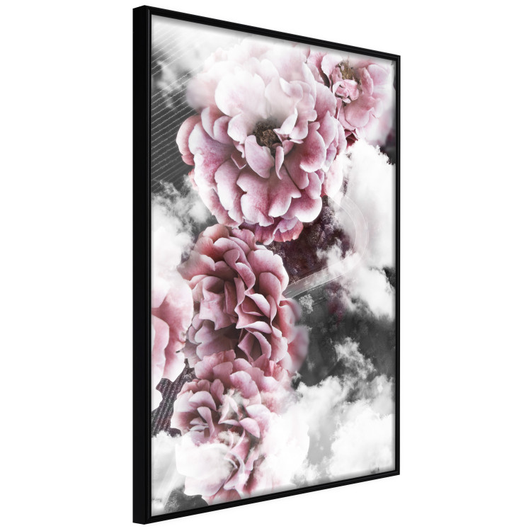 Wall Poster Subtlety - pink flowers amidst clouds against the backdrop of city architecture 122791 additionalImage 10
