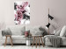 Wall Poster Subtlety - pink flowers amidst clouds against the backdrop of city architecture 122791 additionalThumb 21