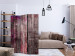 Room Separator Breath of Spring - texture of wooden planks with purple embellishment 122991 additionalThumb 4