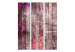Room Separator Breath of Spring - texture of wooden planks with purple embellishment 122991 additionalThumb 3