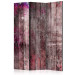 Room Separator Breath of Spring - texture of wooden planks with purple embellishment 122991