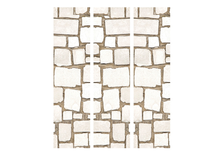 Folding Screen Stone Puzzle - beige stone brick texture in architecture 123291 additionalImage 3