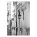 Wall Poster Street Lamps - black and white street architecture with wall lamps 123491