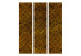Room Divider Screen Celtic Treasure (3-piece) - ethnic golden ornaments in baroque style 124091 additionalThumb 3