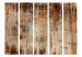 Room Separator Tree Bark II (5-piece) - brown background with wooden structure 124191 additionalThumb 3
