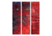 Room Separator Red Concrete (3-piece) - irregular background with a crimson touch 124291 additionalThumb 3