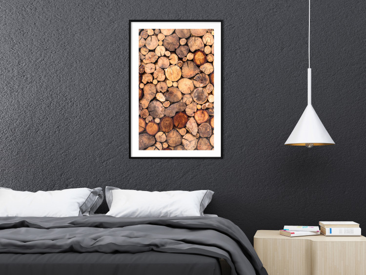 Wall Poster Tree Interior - texture of wood grain in various sizes 124491 additionalImage 6