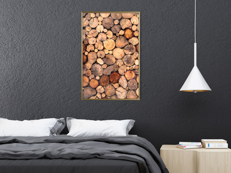 Wall Poster Tree Interior - texture of wood grain in various sizes 124491 additionalImage 7