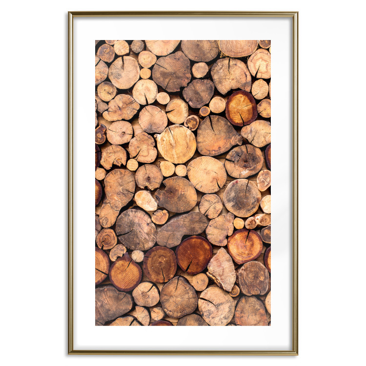 Wall Poster Tree Interior - texture of wood grain in various sizes 124491 additionalImage 20