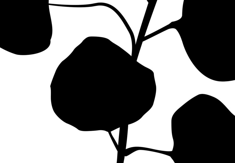Wall Poster Noble Branch - black plant pattern on a contrasting white background 125091 additionalImage 8