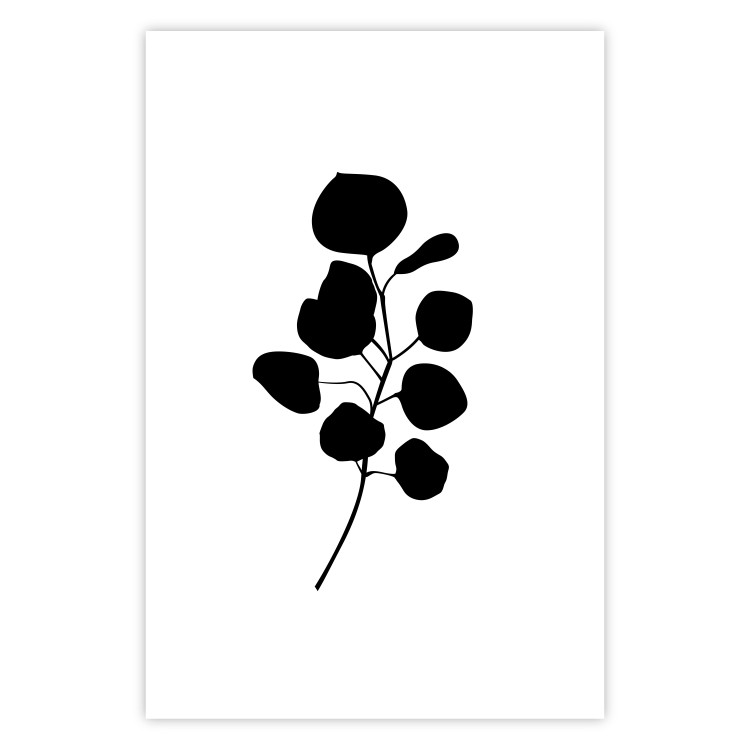 Wall Poster Noble Branch - black plant pattern on a contrasting white background 125091 additionalImage 18