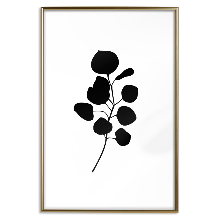 Wall Poster Noble Branch - black plant pattern on a contrasting white background 125091 additionalImage 20