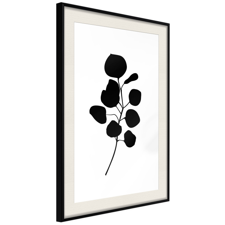 Wall Poster Noble Branch - black plant pattern on a contrasting white background 125091 additionalImage 3
