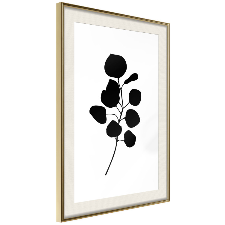 Wall Poster Noble Branch - black plant pattern on a contrasting white background 125091 additionalImage 2
