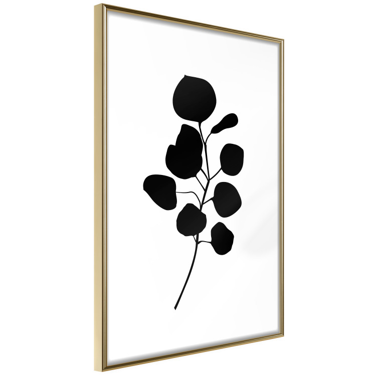 Wall Poster Noble Branch - black plant pattern on a contrasting white background 125091 additionalImage 12