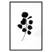 Wall Poster Noble Branch - black plant pattern on a contrasting white background 125091 additionalThumb 26