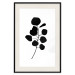 Wall Poster Noble Branch - black plant pattern on a contrasting white background 125091 additionalThumb 22