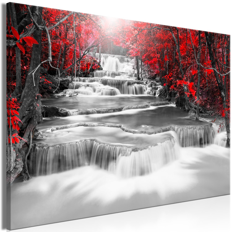 Large canvas print Cascade of Thoughts (Red) [Large Format] 125691 additionalImage 2
