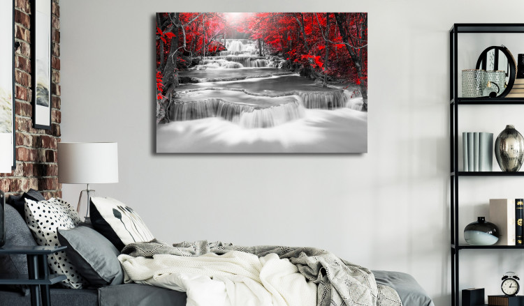 Large canvas print Cascade of Thoughts (Red) [Large Format] 125691 additionalImage 5