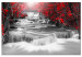 Large canvas print Cascade of Thoughts (Red) [Large Format] 125691