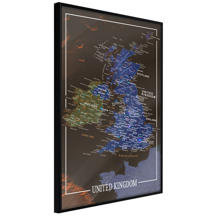 Poster United Kingdom - colorful map of Great Britain with white inscriptions 126291 additionalImage 10