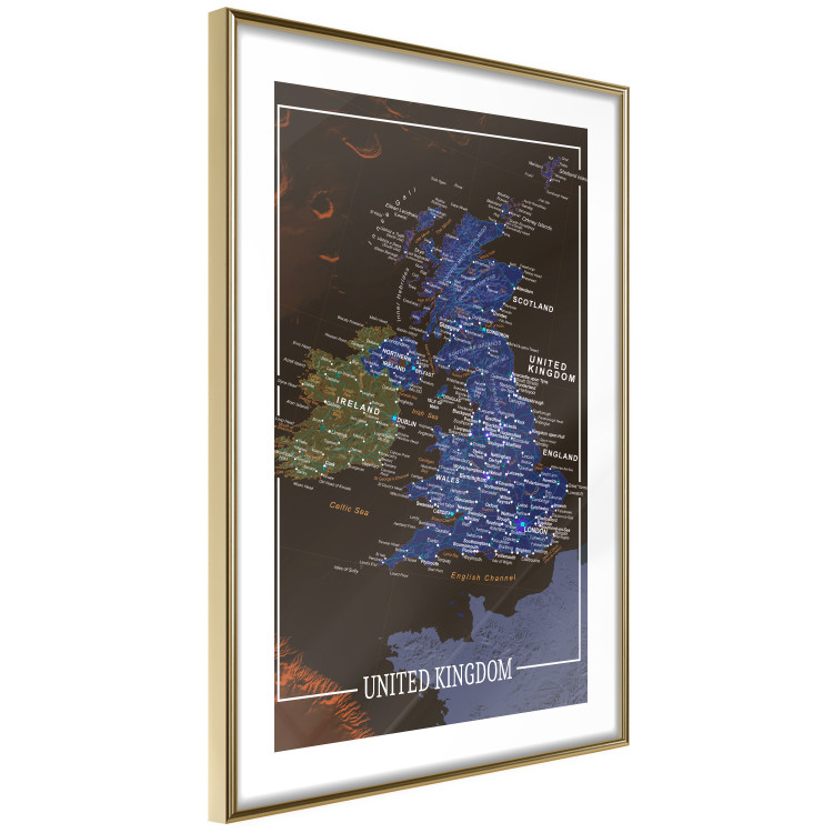 Poster United Kingdom - colorful map of Great Britain with white inscriptions 126291 additionalImage 9