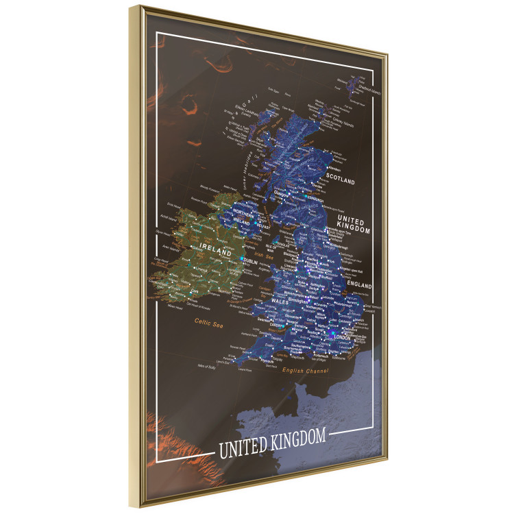 Poster United Kingdom - colorful map of Great Britain with white inscriptions 126291 additionalImage 11