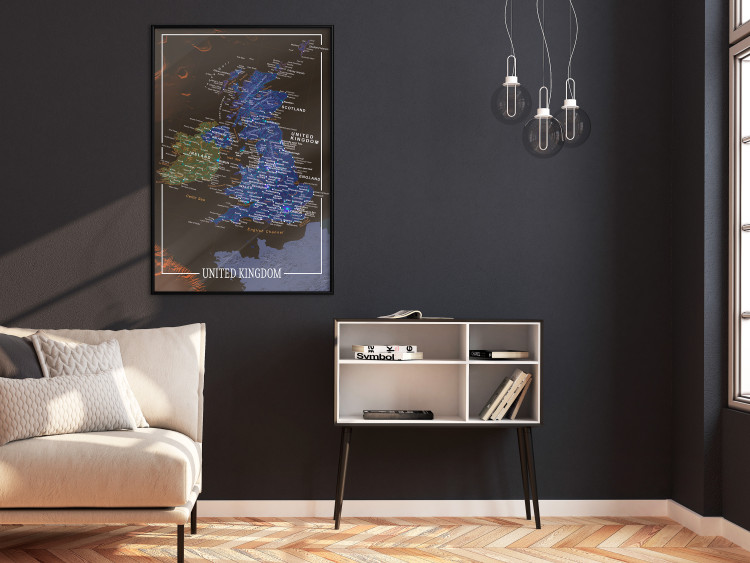 Poster United Kingdom - colorful map of Great Britain with white inscriptions 126291 additionalImage 7